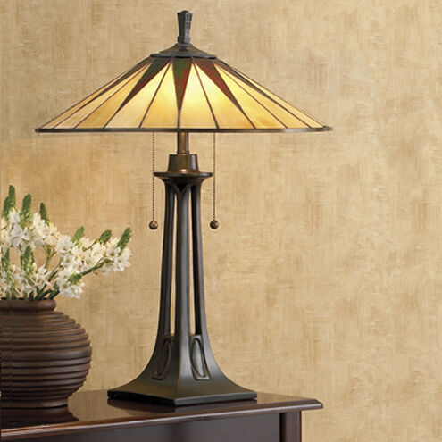 Lite Source Maurizio 25 1/2 Rustic Bronze Desk Lamp with Outlet