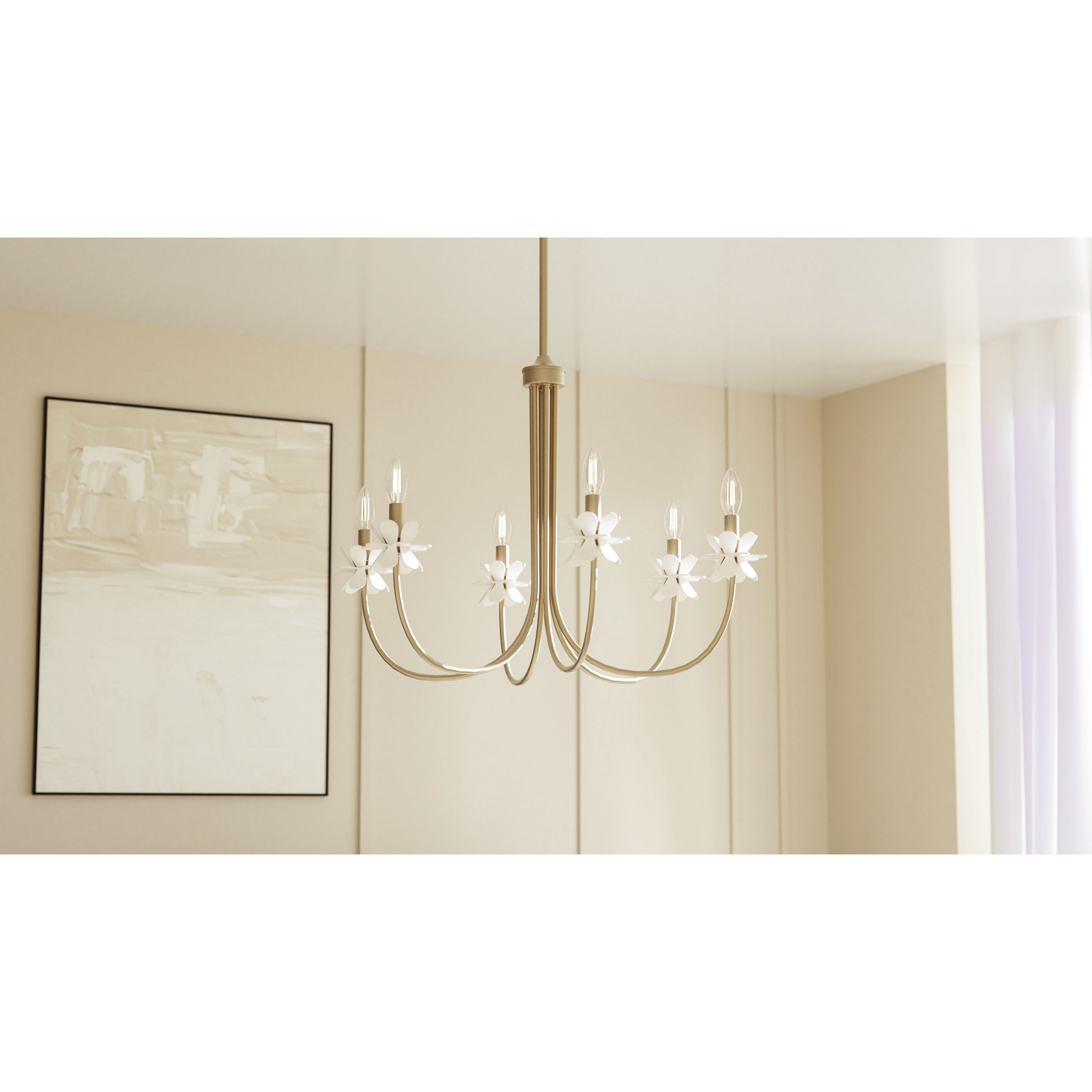 Remy 6 Light 30 inch Bronze Gold Chandelier Ceiling Light