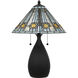 Ayla 22.5 inch 75 watt Matte Black Table Lamp Portable Light