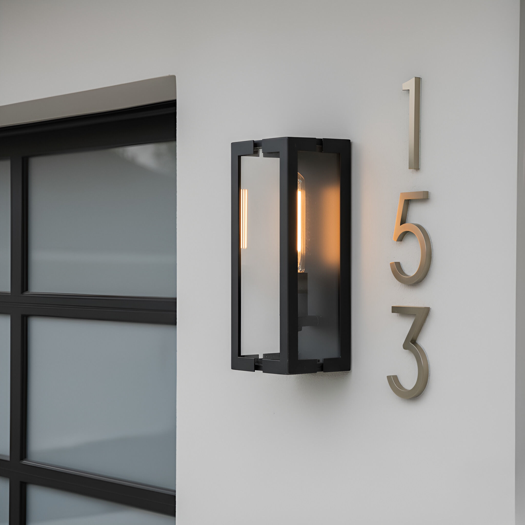 Young 1 Light 14 inch Matte Black Outdoor Wall Lantern