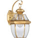 Newbury 1 Light 14 inch Polished Brass Outdoor Wall Lantern