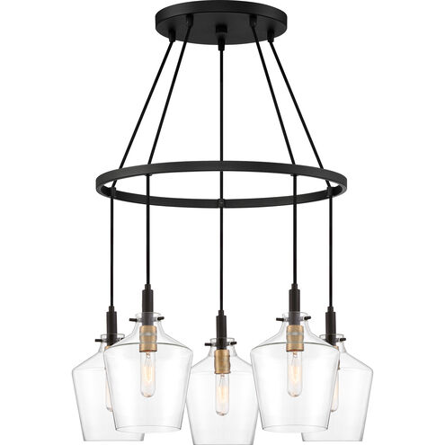 June 5 Light 26 inch Earth Black Chandelier Ceiling Light