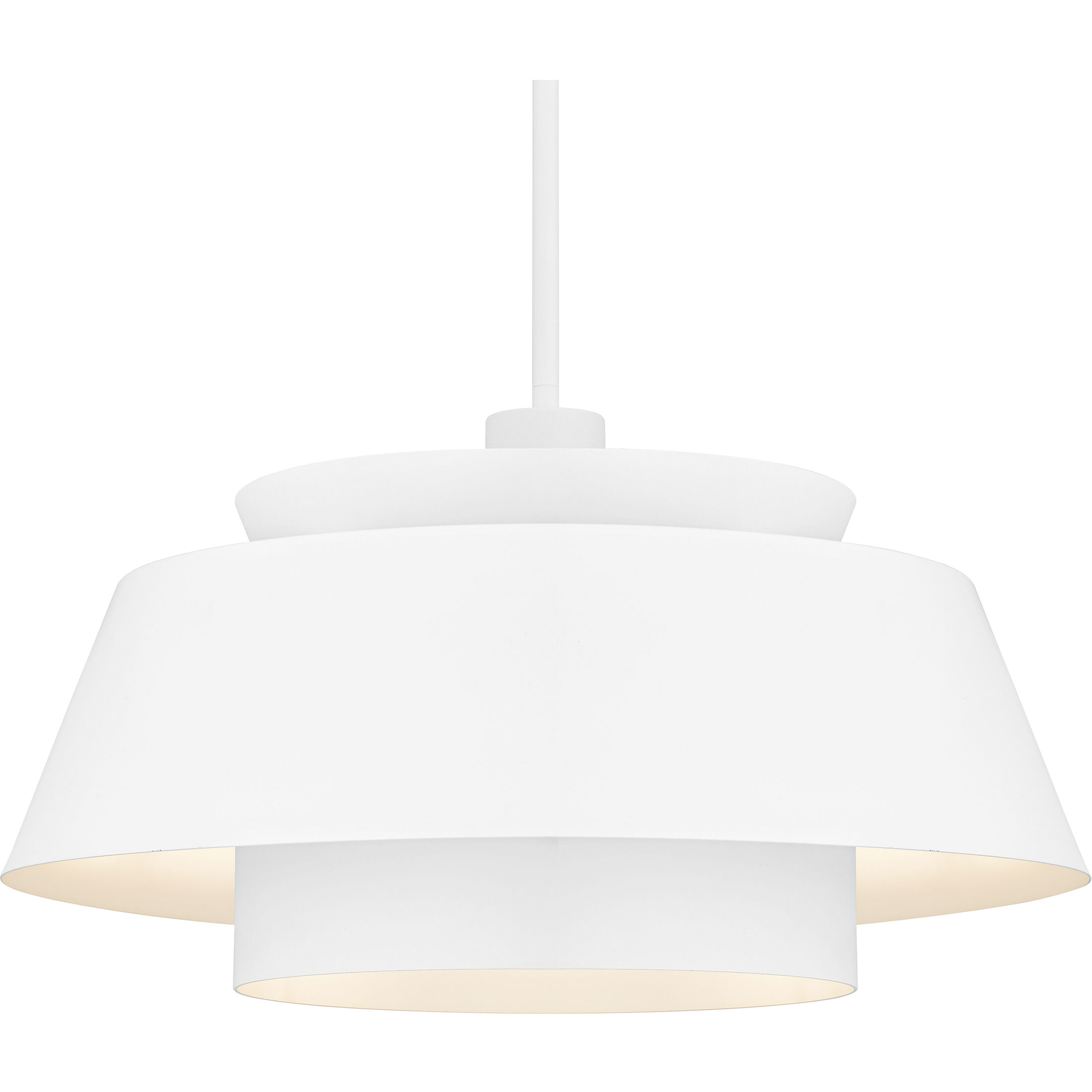 Lumi 3 Light 24 inch Matte White Pendant Ceiling Light, Large