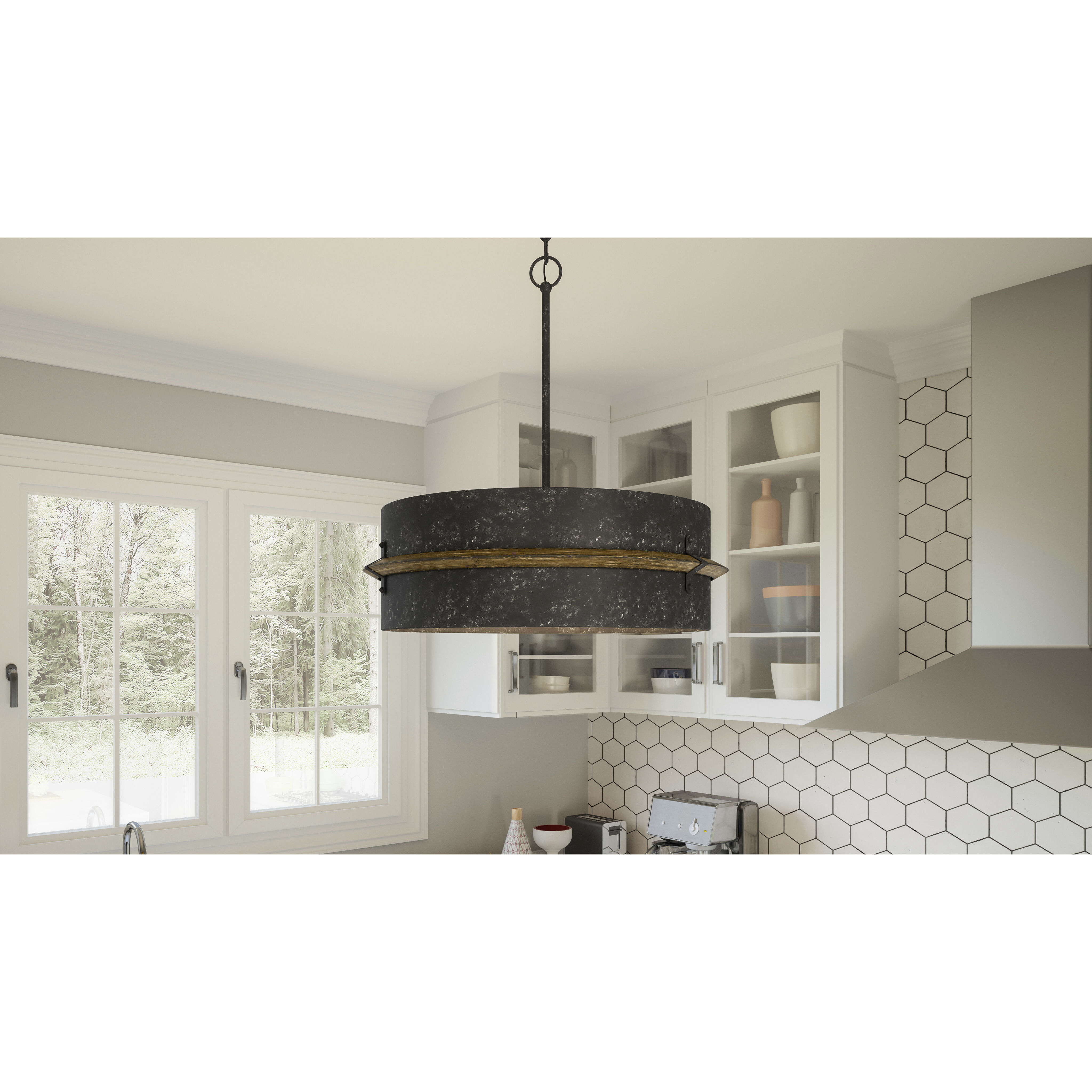 Lariat 3 Light 21 inch Old Black Finish Pendant Ceiling Light