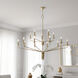 Alexander 15 Light 55 inch Brushed Gold Chandelier Ceiling Light