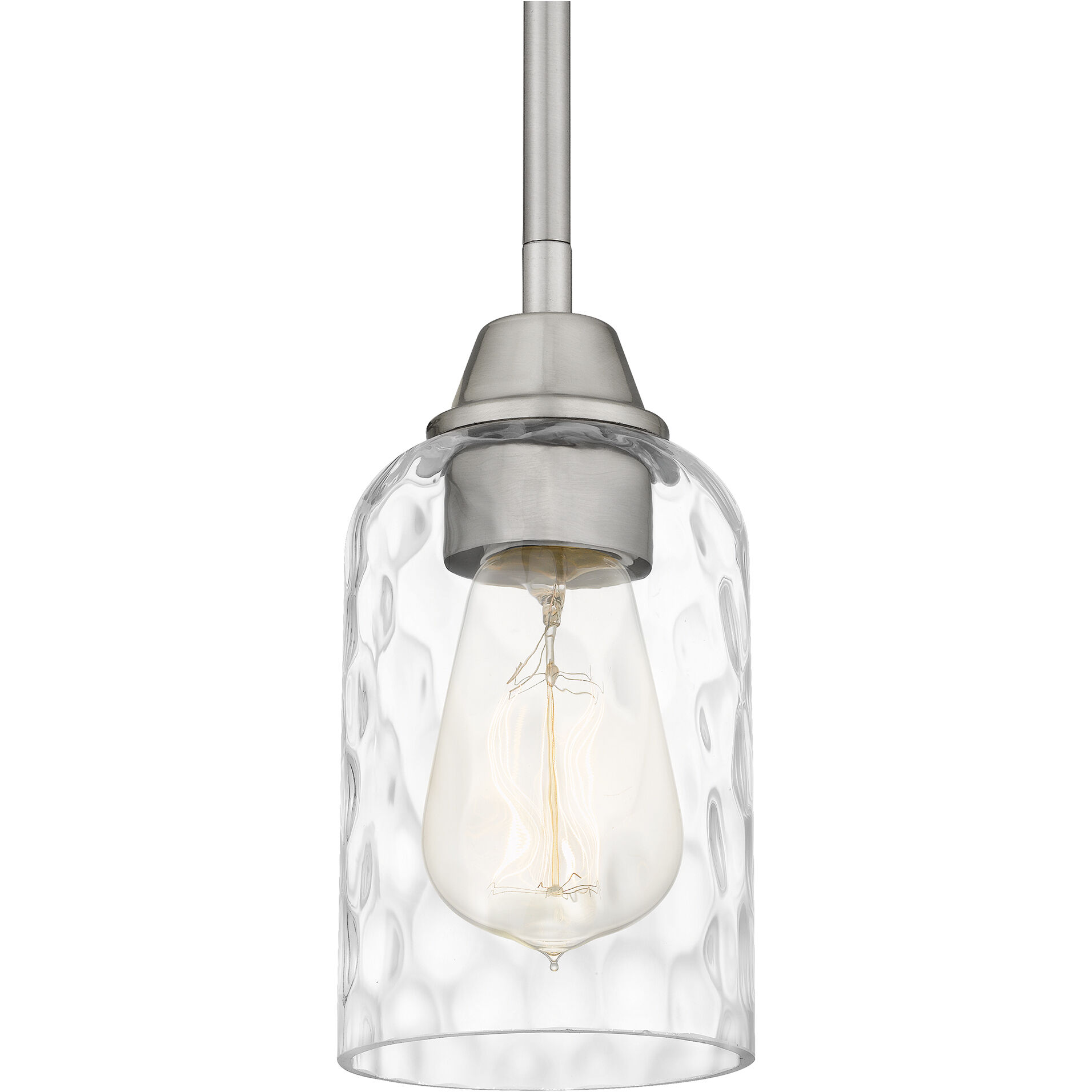 Acacia 1 Light 4 inch Brushed Nickel Mini Pendant Ceiling Light, Small