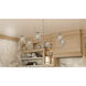 McKinney 6 Light 44 inch Brushed Nickel Linear Chandelier Ceiling Light, Medium