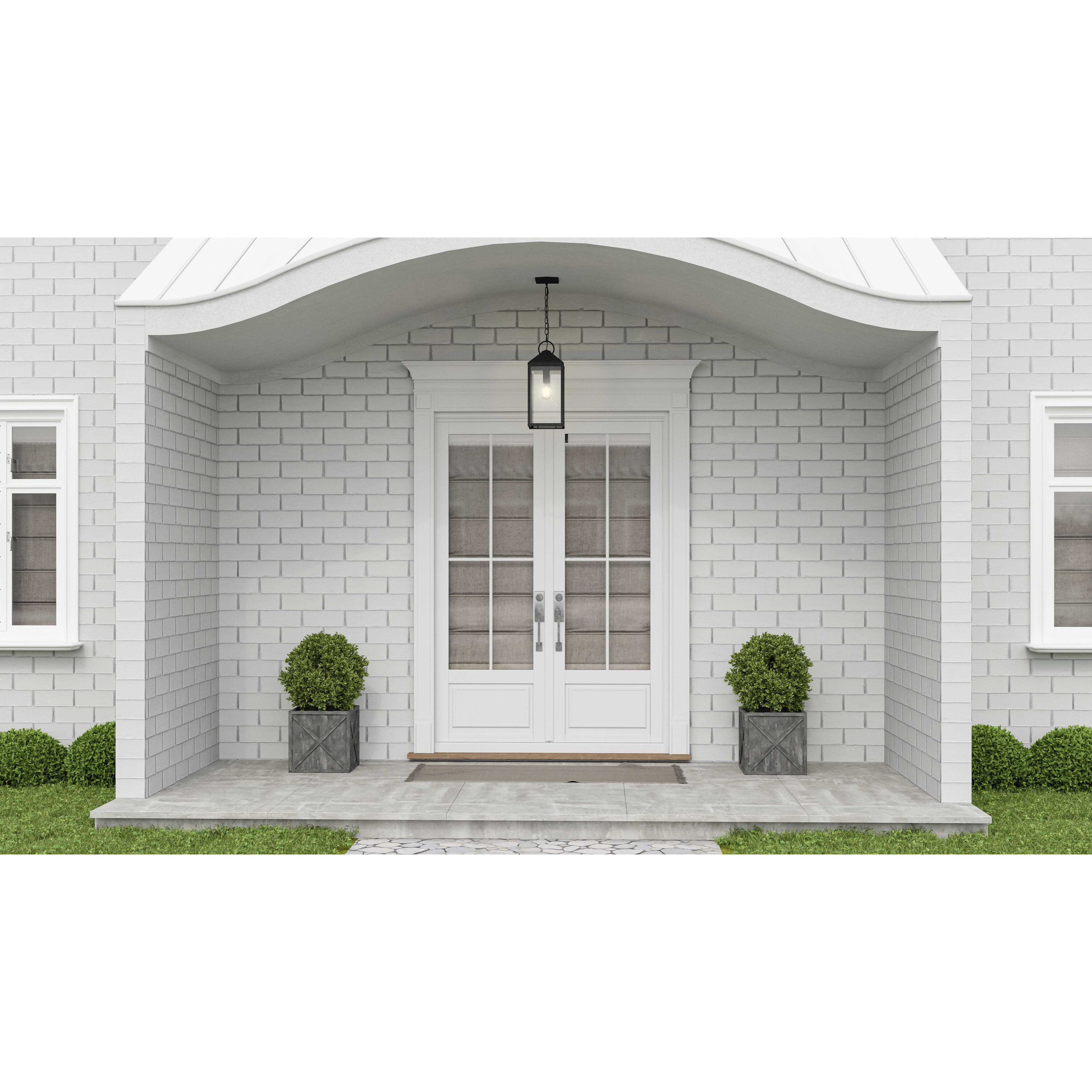 Thorpe 1 Light 8 inch Mottled Black Outdoor Hanging Lantern, Large