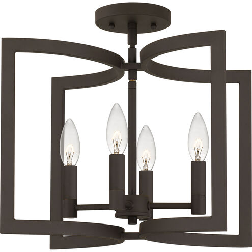 Beaufain 4 Light 13 inch Old Bronze Semi-Flush Mount Ceiling Light