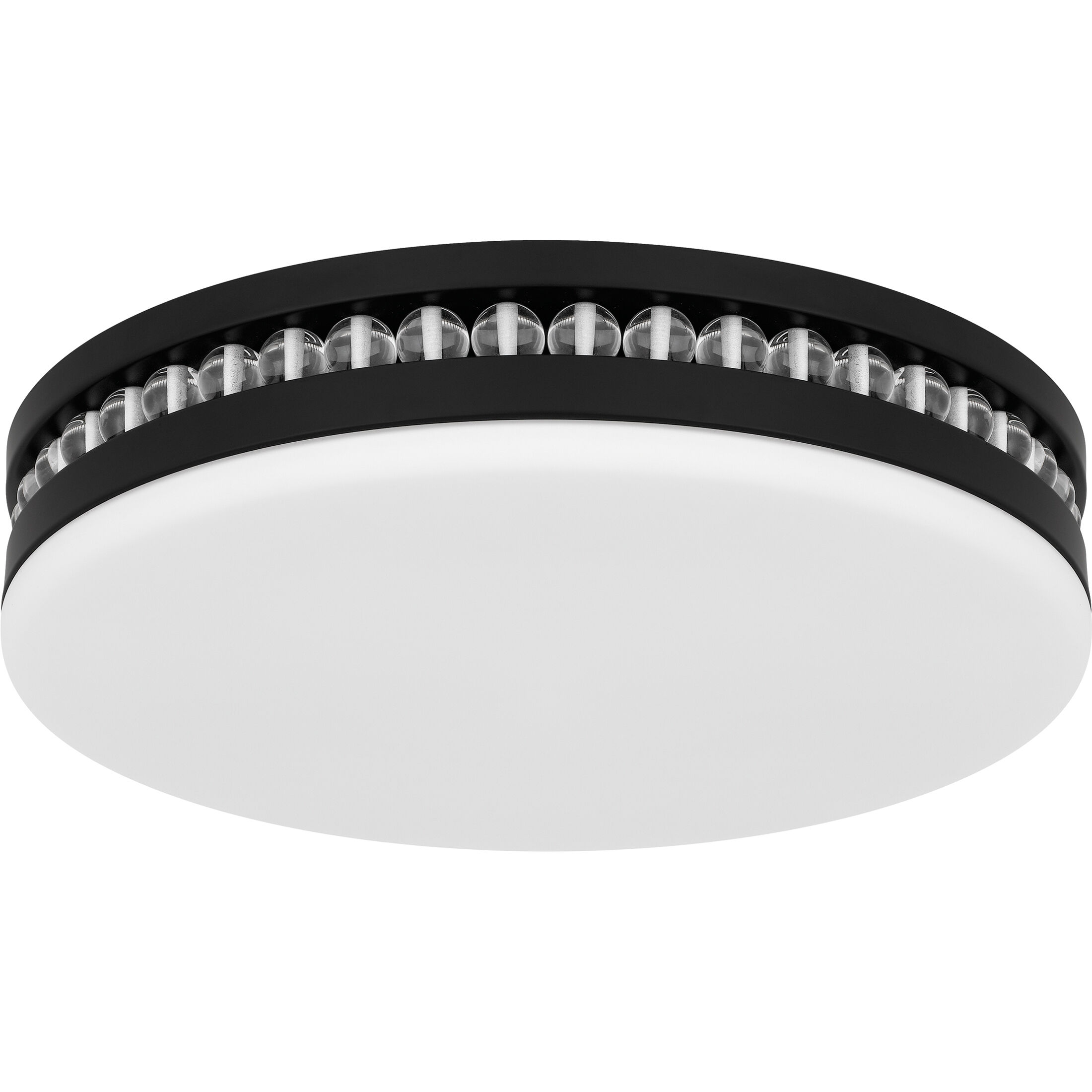 Carey LED 16 inch Matte Black Flush Mount Ceiling Light, Medium