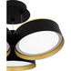Byrnes LED 19 inch Matte Black Semi-Flush Mount Ceiling Light, Large