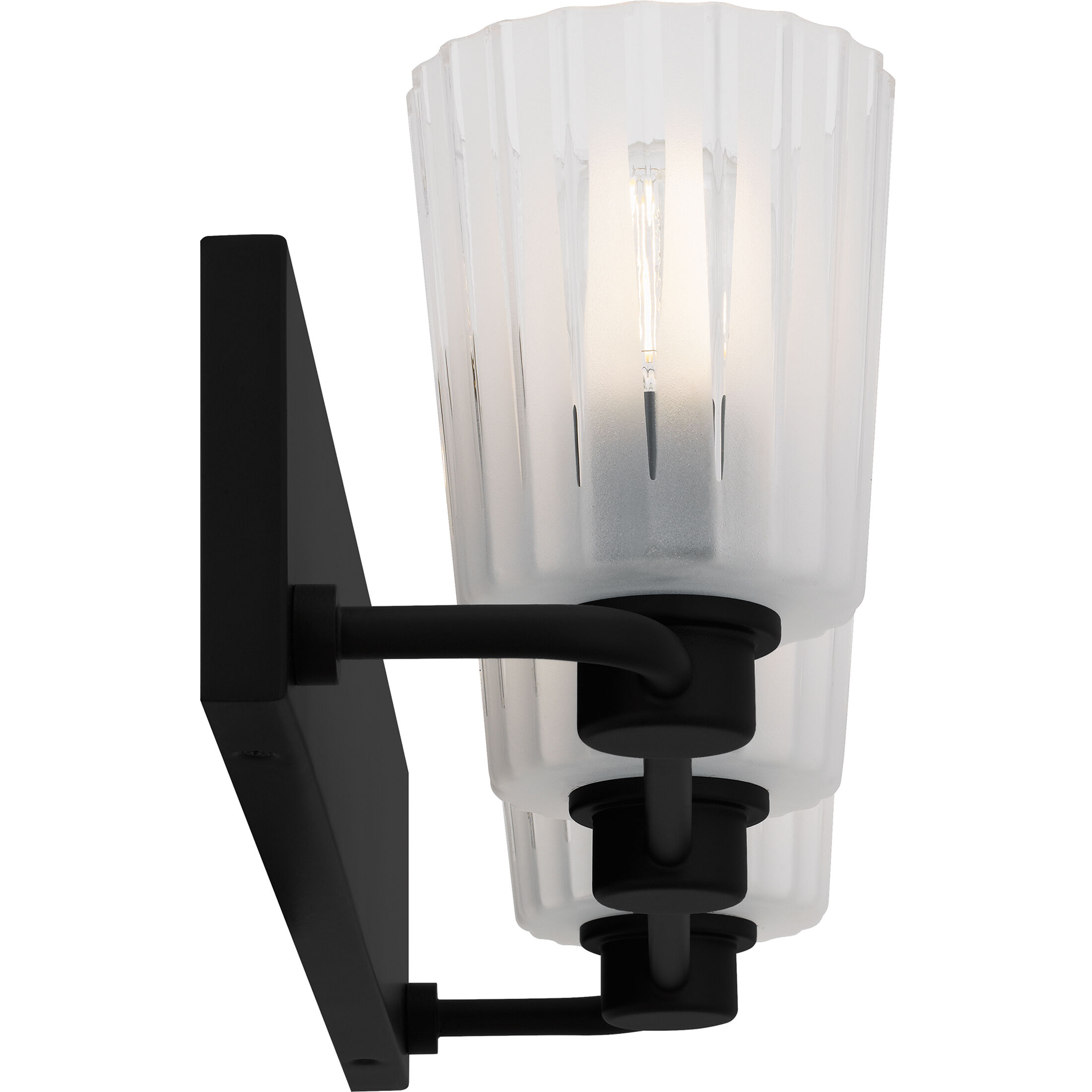 Gray 3 Light 24 inch Matte Black Bath Light Wall Light, Large