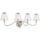 McKinney 4 Light 31 inch Brushed Nickel Bath Light Wall Light
