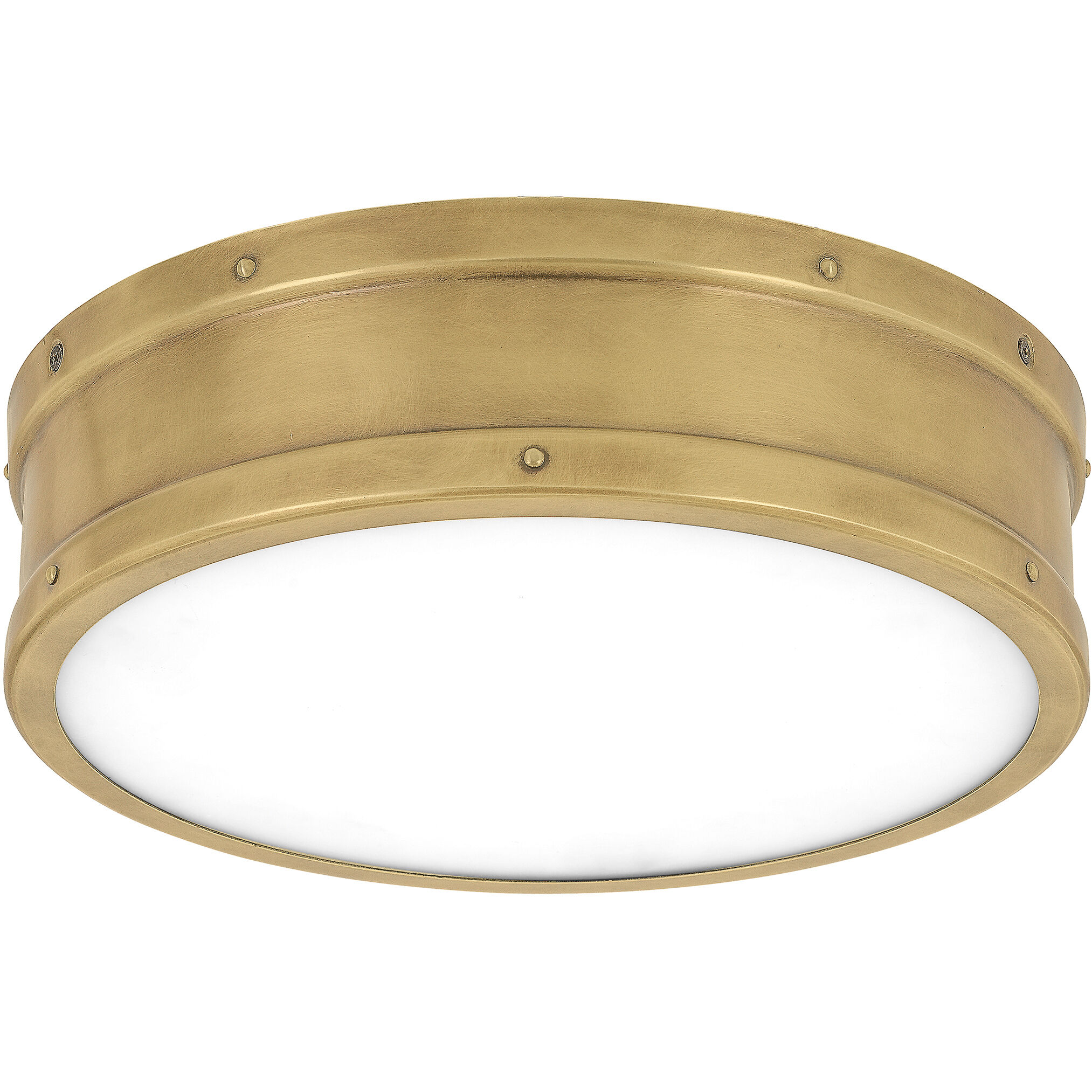 Ahoy LED 13 inch Weathered Brass Flush Mount Ceiling Light