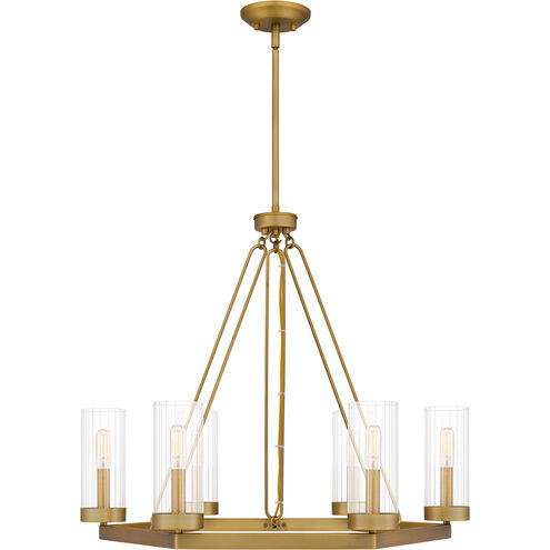 Valens 6 Light 28 inch Aged Brass Chandelier Ceiling Light