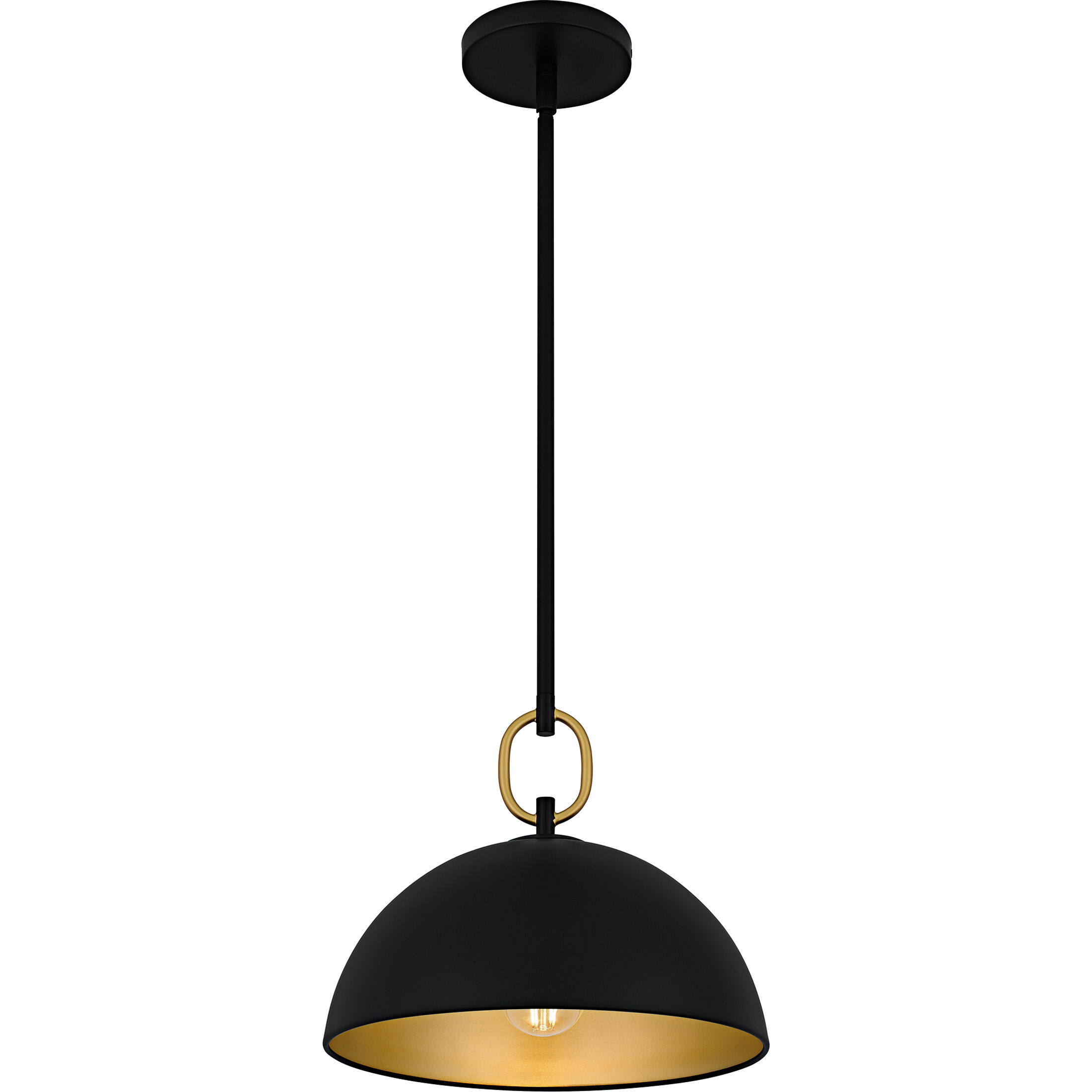 Cleo 1 Light 12 inch Matte Black Pendant Ceiling Light