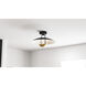 Bingham LED 18 inch Matte Black Semi-Flush Mount Ceiling Light, Large