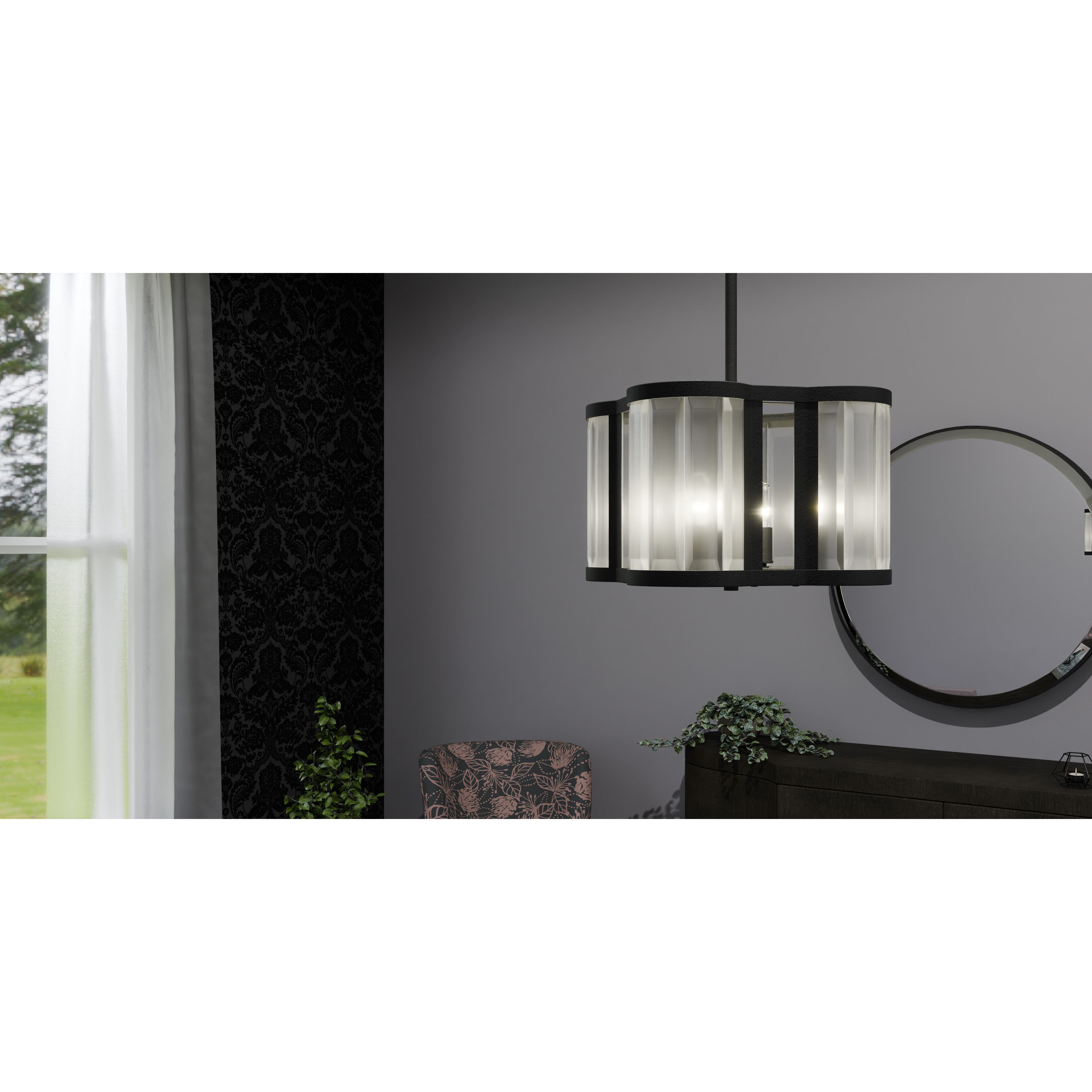 Renee 4 Light 15 inch Matte Black Pendant Ceiling Light
