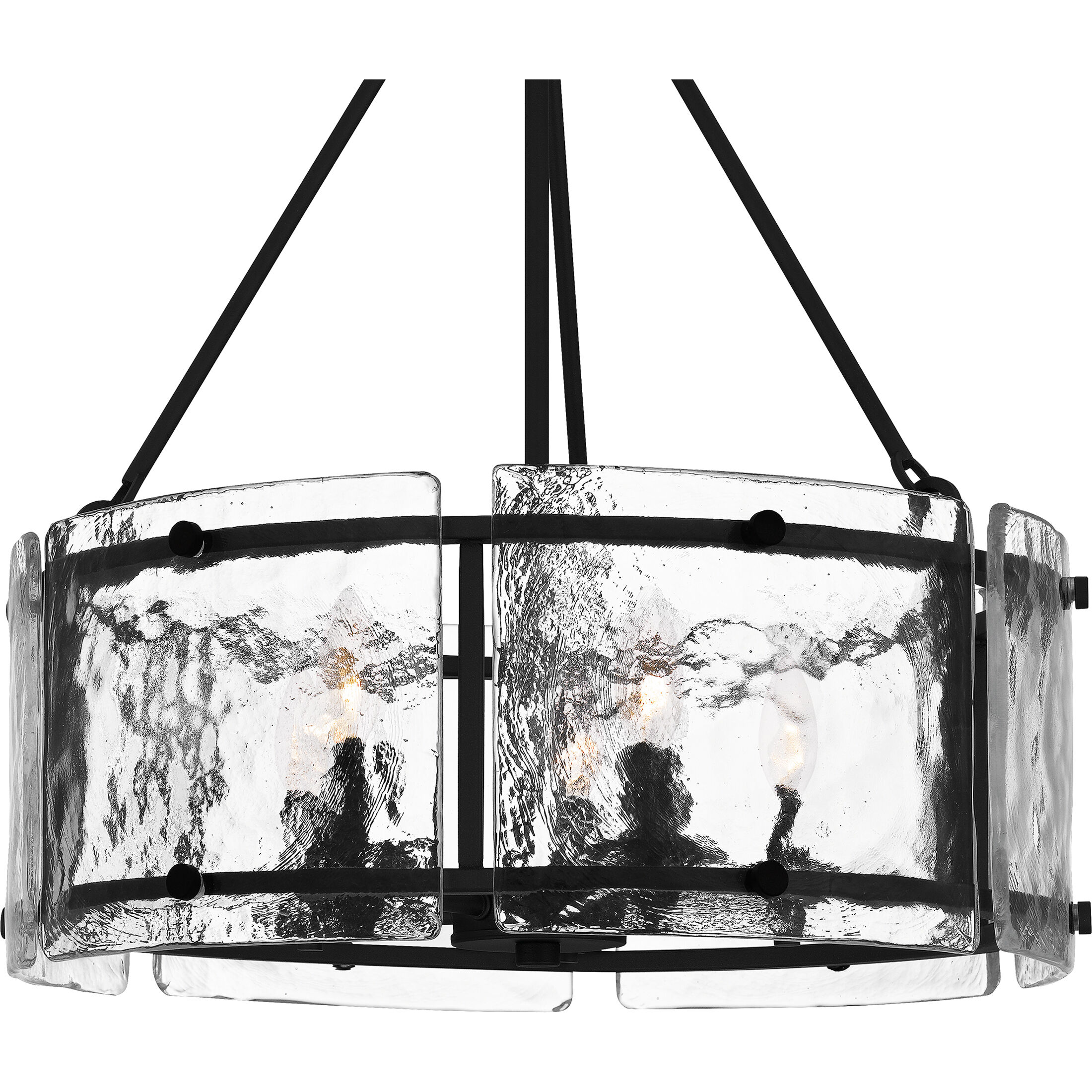 Fortress 5 Light 20.5 inch Earth Black Pendant Ceiling Light