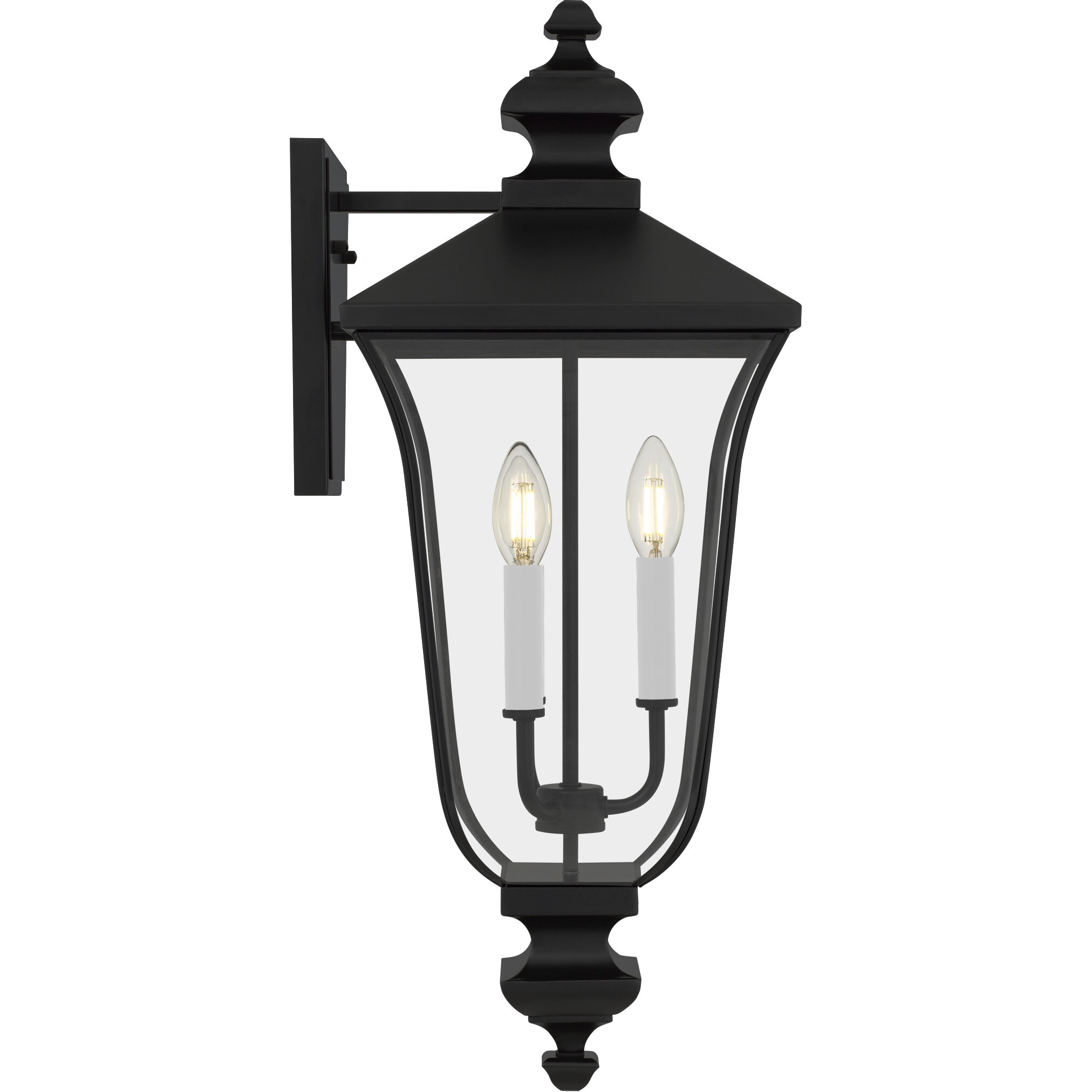 Farley 3 Light 25.25 inch Matte Black Outdoor Wall Lantern