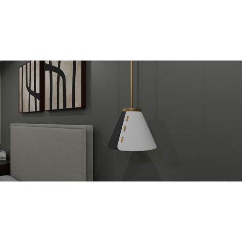 Trette 1 Light 12 inch Brushed Weathered Brass Pendant Ceiling Light