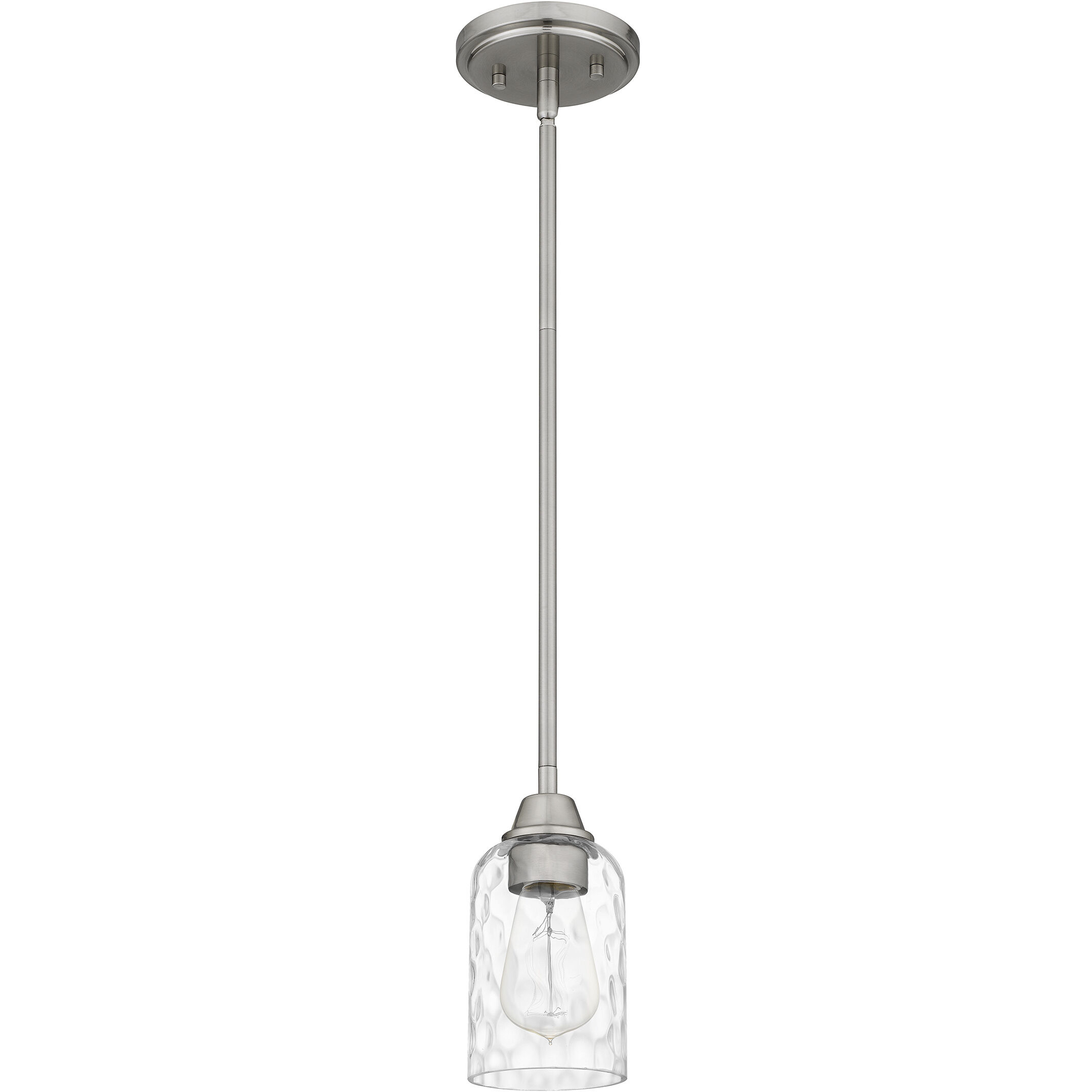 Acacia 1 Light 4 inch Brushed Nickel Mini Pendant Ceiling Light, Small