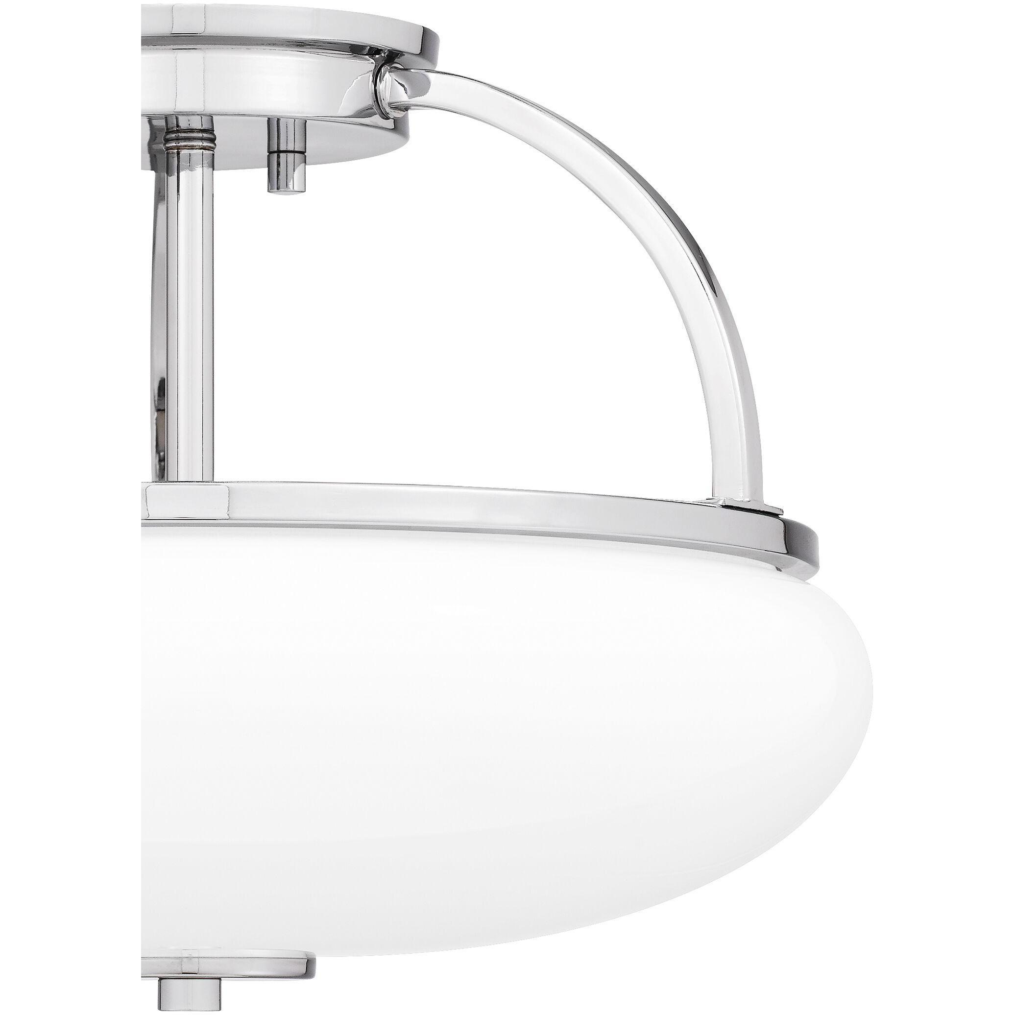 Easton 3 Light 13.25 inch Polished Chrome Semi-Flush Mount Ceiling Light