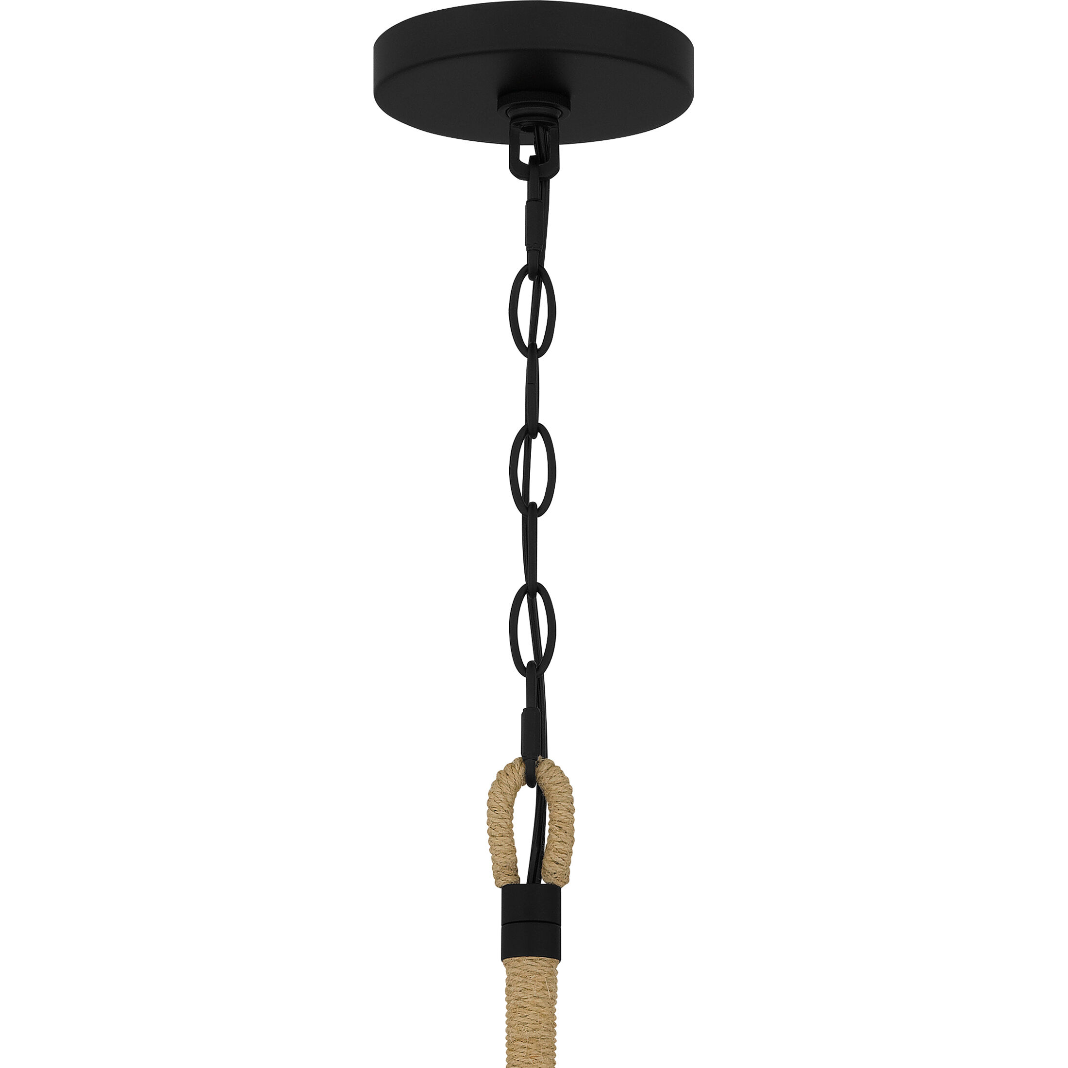 Bayside 8 Light 39 inch Matte Black Chandelier Ceiling Light