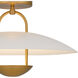 Bingham LED 18 inch Brushed Gold Semi-Flush Mount Ceiling Light, Large