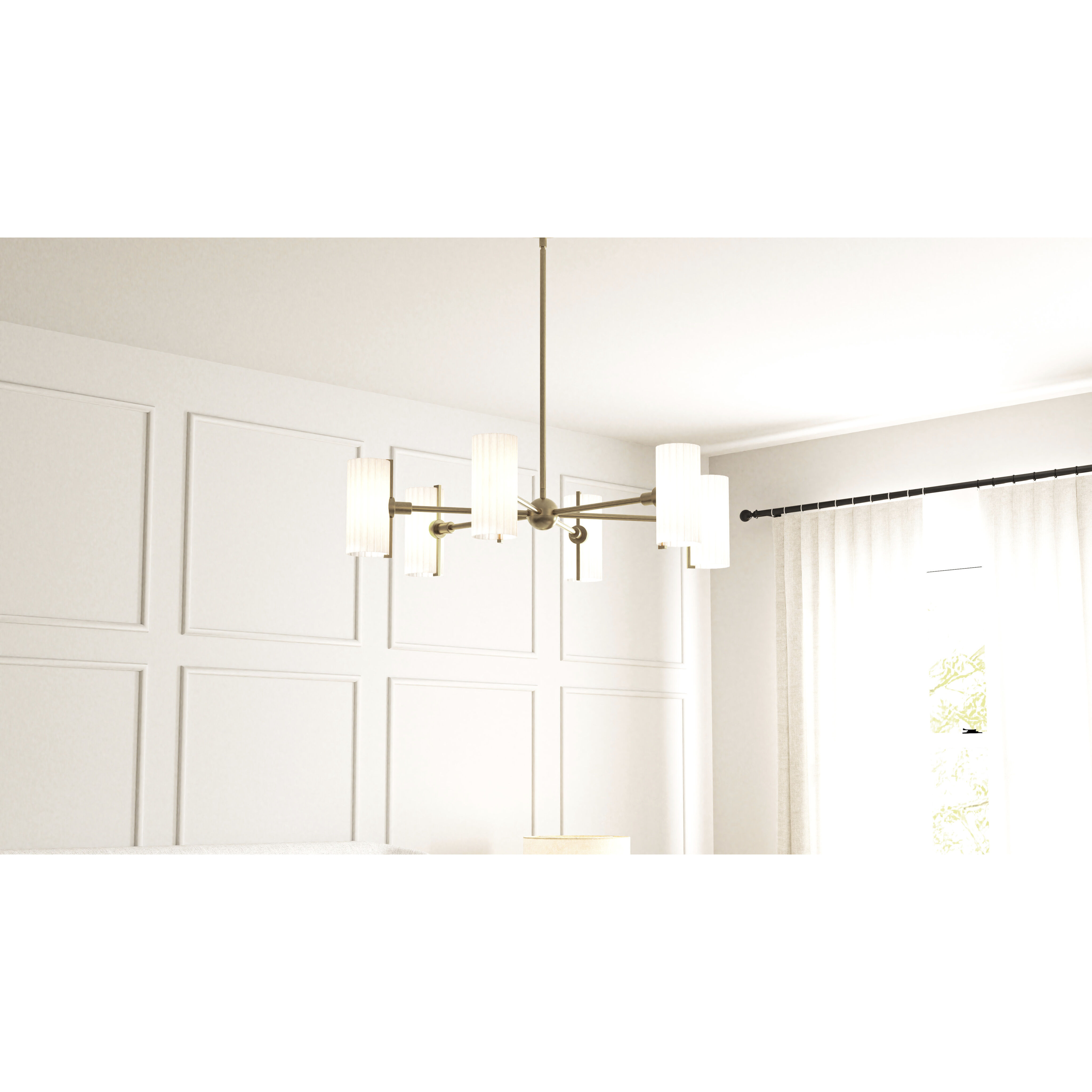 Curran 6 Light 36 inch Bronze Gold Chandelier Ceiling Light