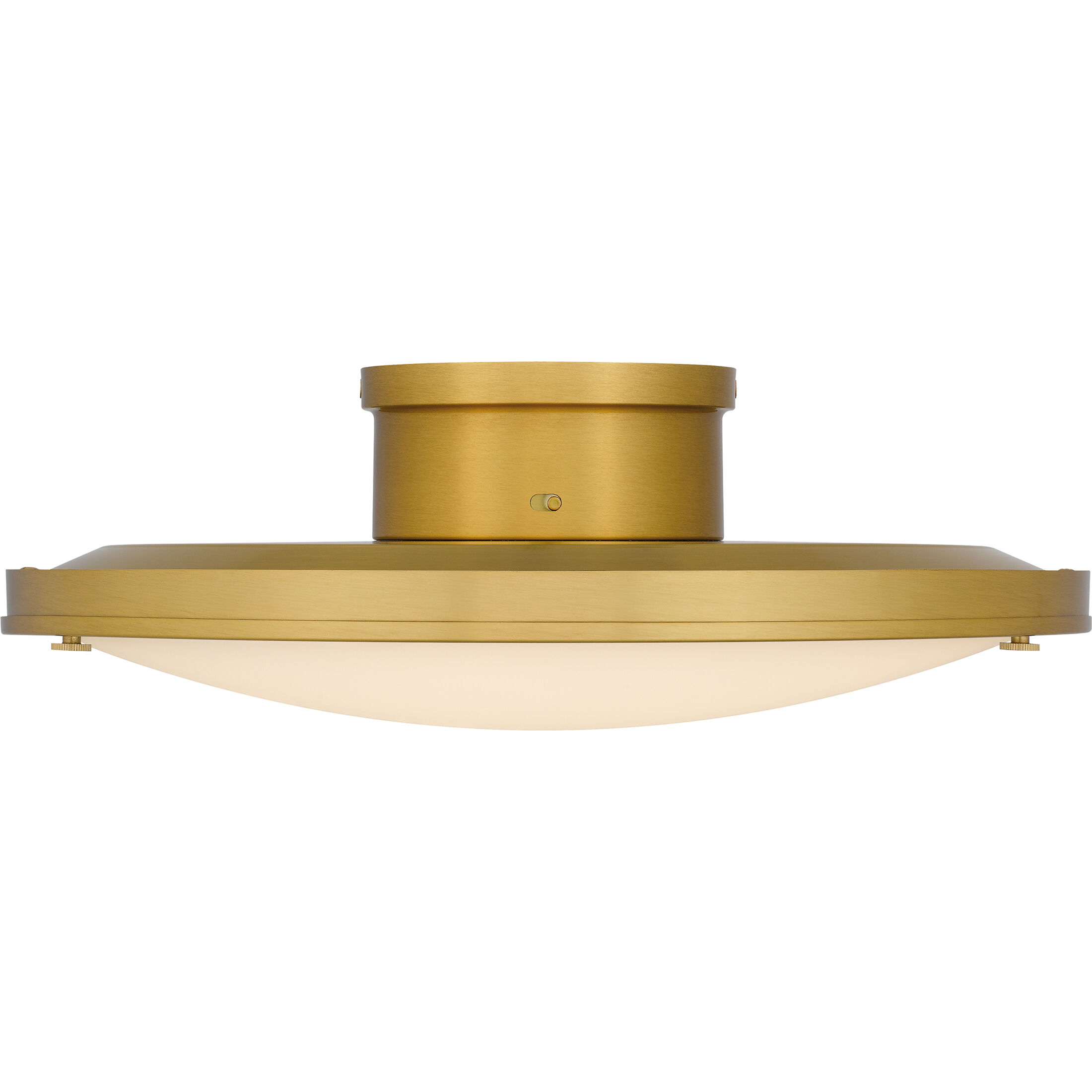 Donne LED 15.75 inch Brushed Gold Semi-Flush Mount Ceiling Light, Medium