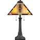 Navajo 25 inch 75 watt Valiant Bronze Table Lamp Portable Light, Naturals