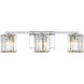 Divine 3 Light 23 inch Polished Chrome Bath Light Wall Light, Large