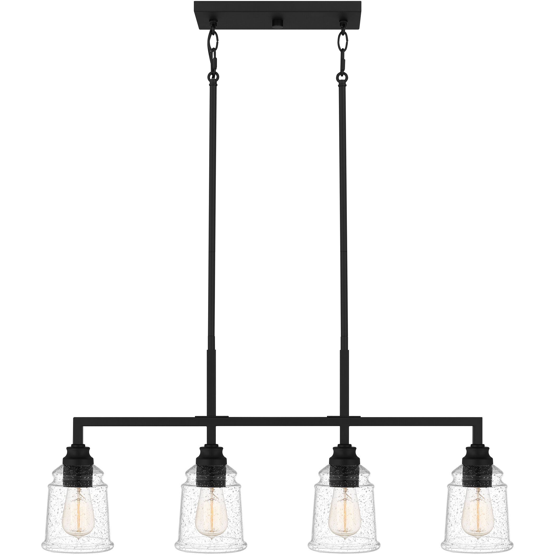 McIntire 4 Light 33.5 inch Matte Black Island Light Ceiling Light