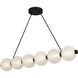 Clarendon LED 43.5 inch Matte Black Linear Chandelier Ceiling Light, Large
