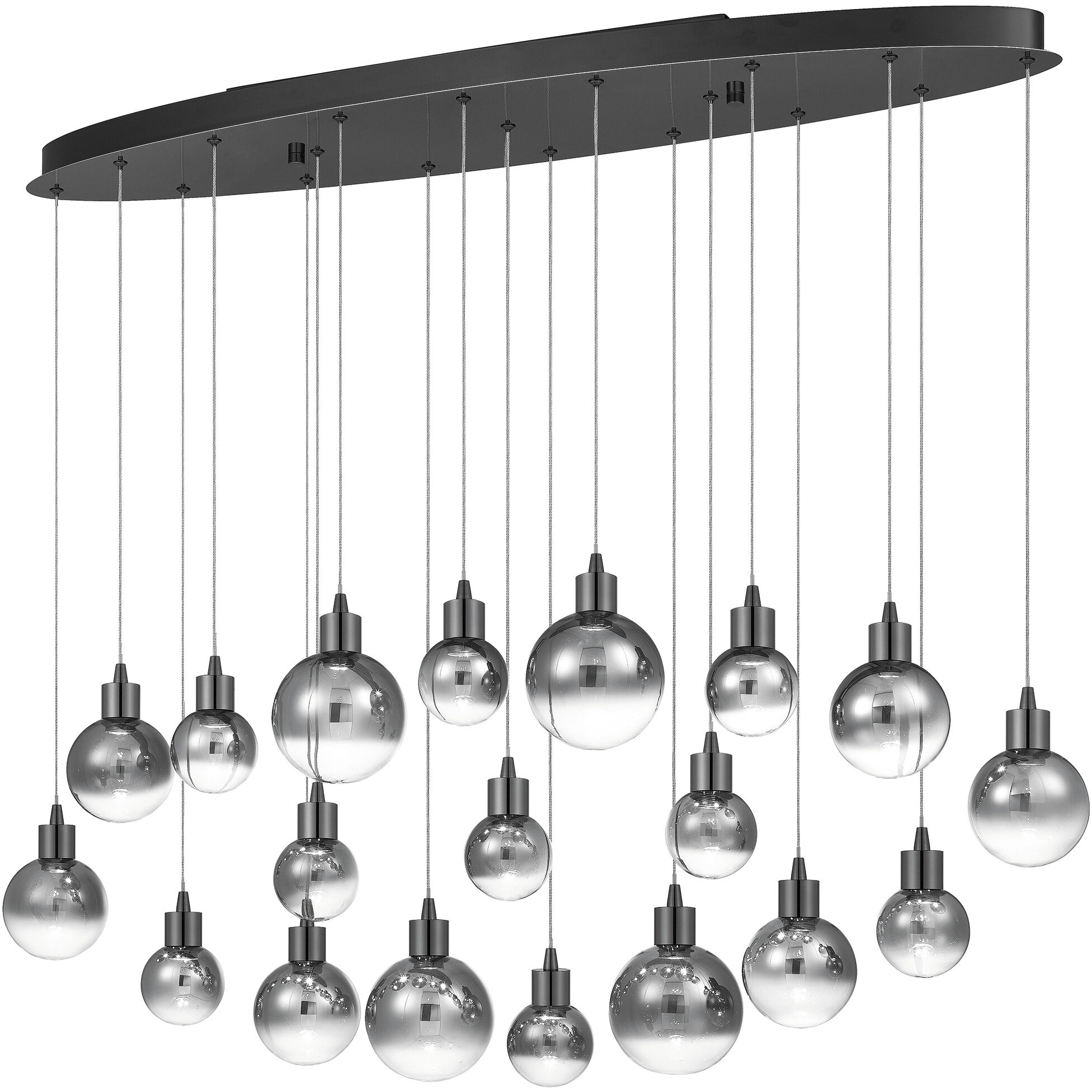 Shadow LED 43 inch Black Chrome Island Light Ceiling Light