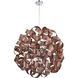 Ribbons 12 Light 31 inch Satin Copper Pendant Ceiling Light