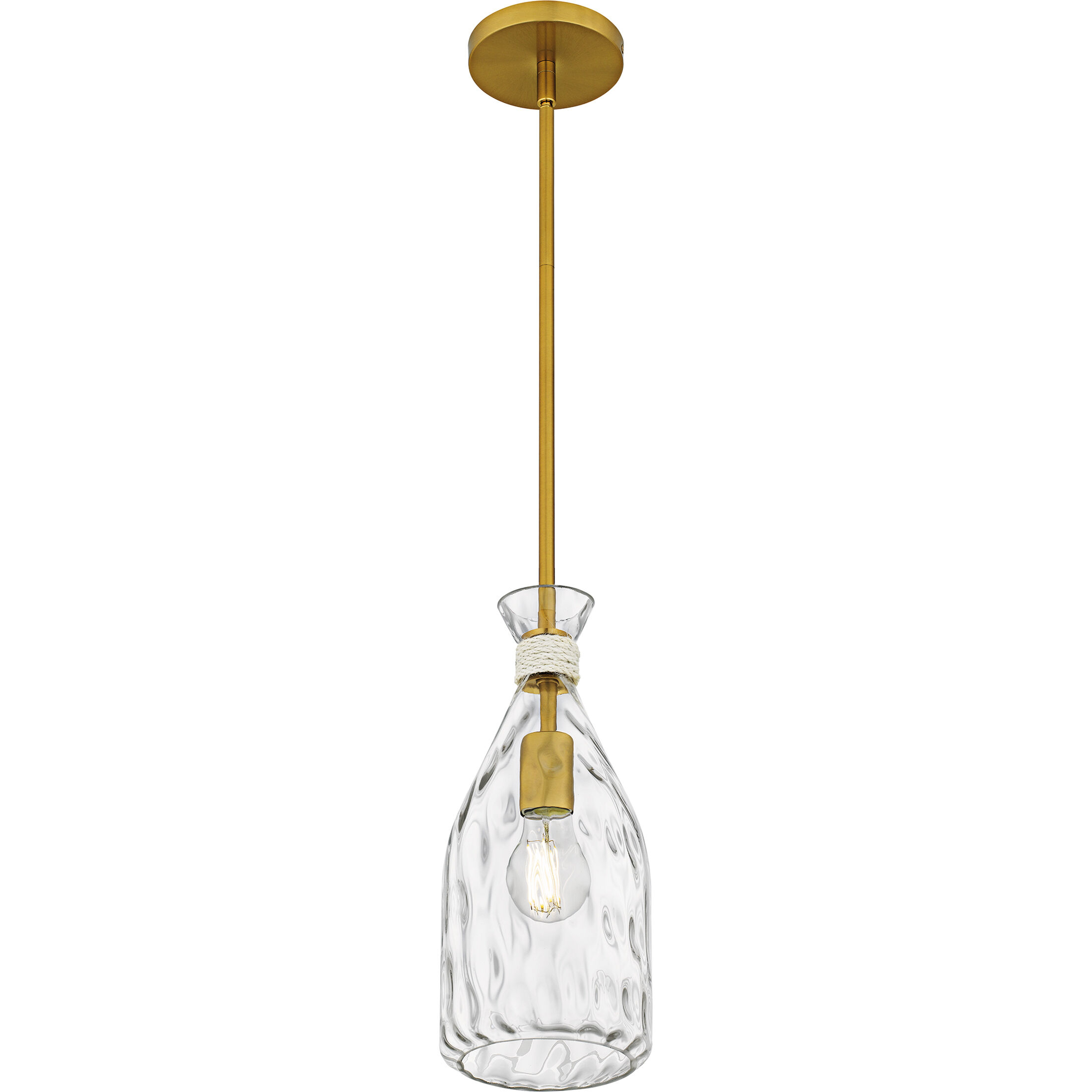 Govada 1 Light 6 inch Brushed Gold Mini Pendant Ceiling Light, Small