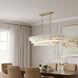 Wright 5 Light 42 inch Brushed Gold Island Light Ceiling Light