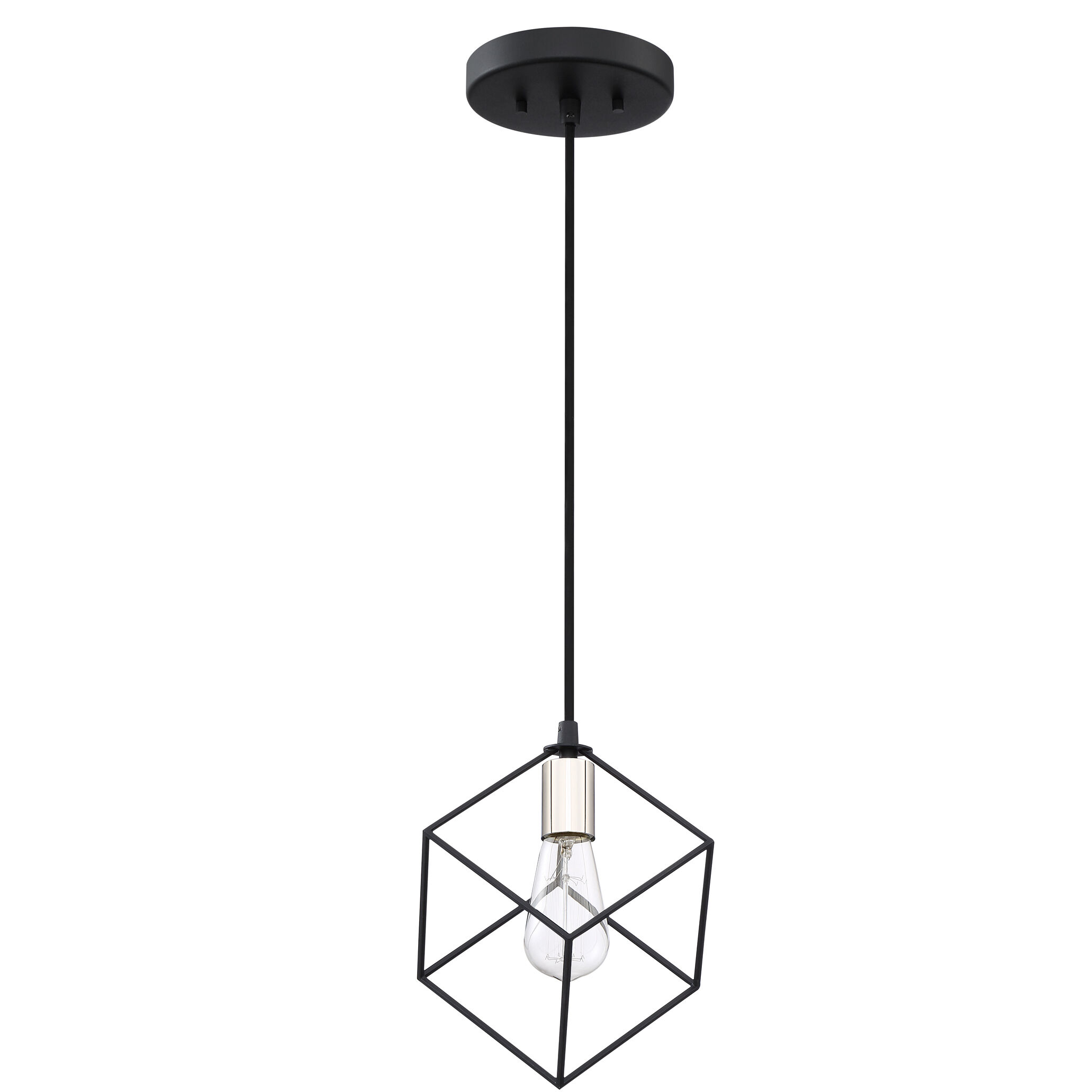 Holograph 1 Light 8 inch Earth Black Mini Pendant Ceiling Light, Small