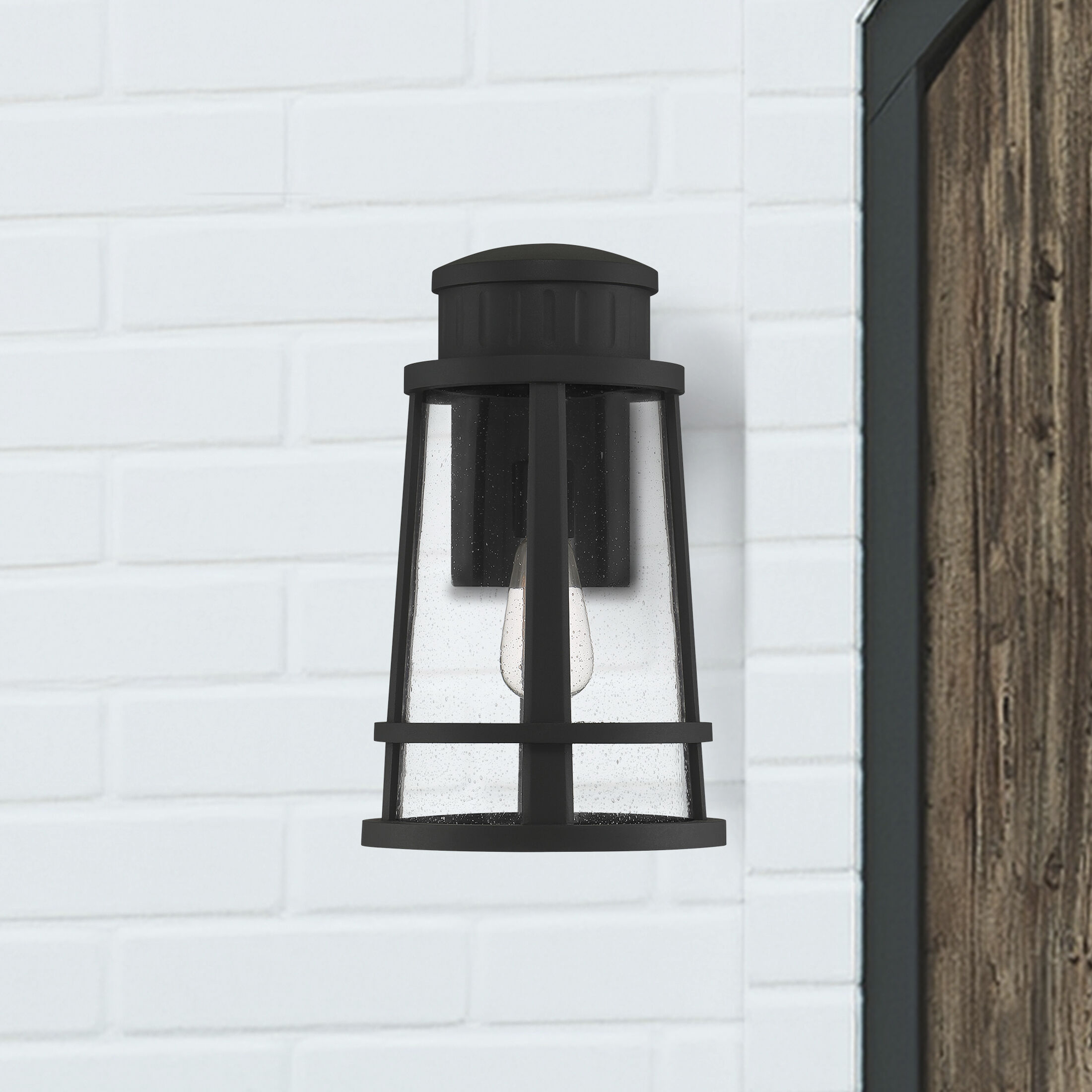 Dunham 1 Light 16 inch Earth Black Outdoor Wall Lantern