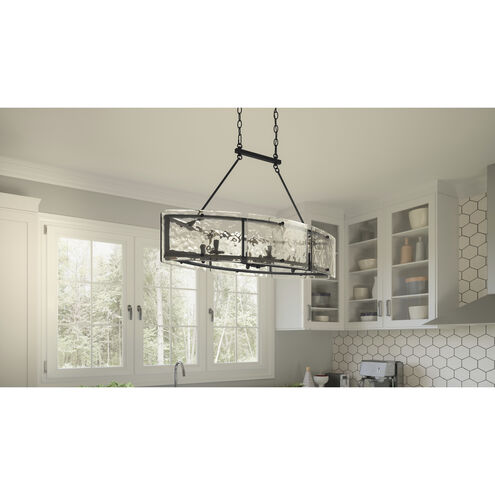 Fortress 6 Light 39 inch Earth Black Island Light Ceiling Light