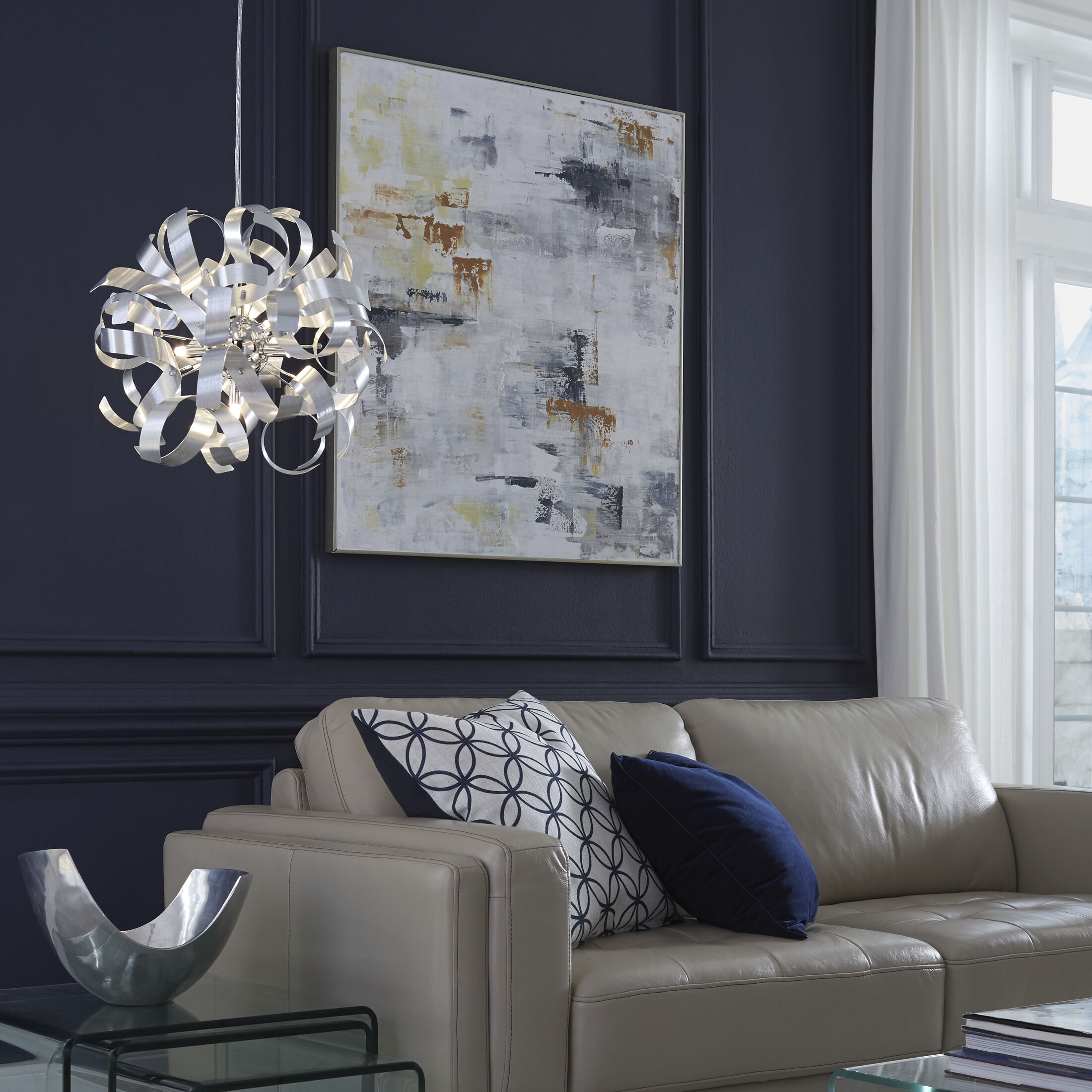 Quoizel Lighting Ribbons 5 Light Pendant in Millenia RBN2817MN