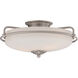 Griffin 3 Light 17 inch Antique Nickel Flush Mount Ceiling Light