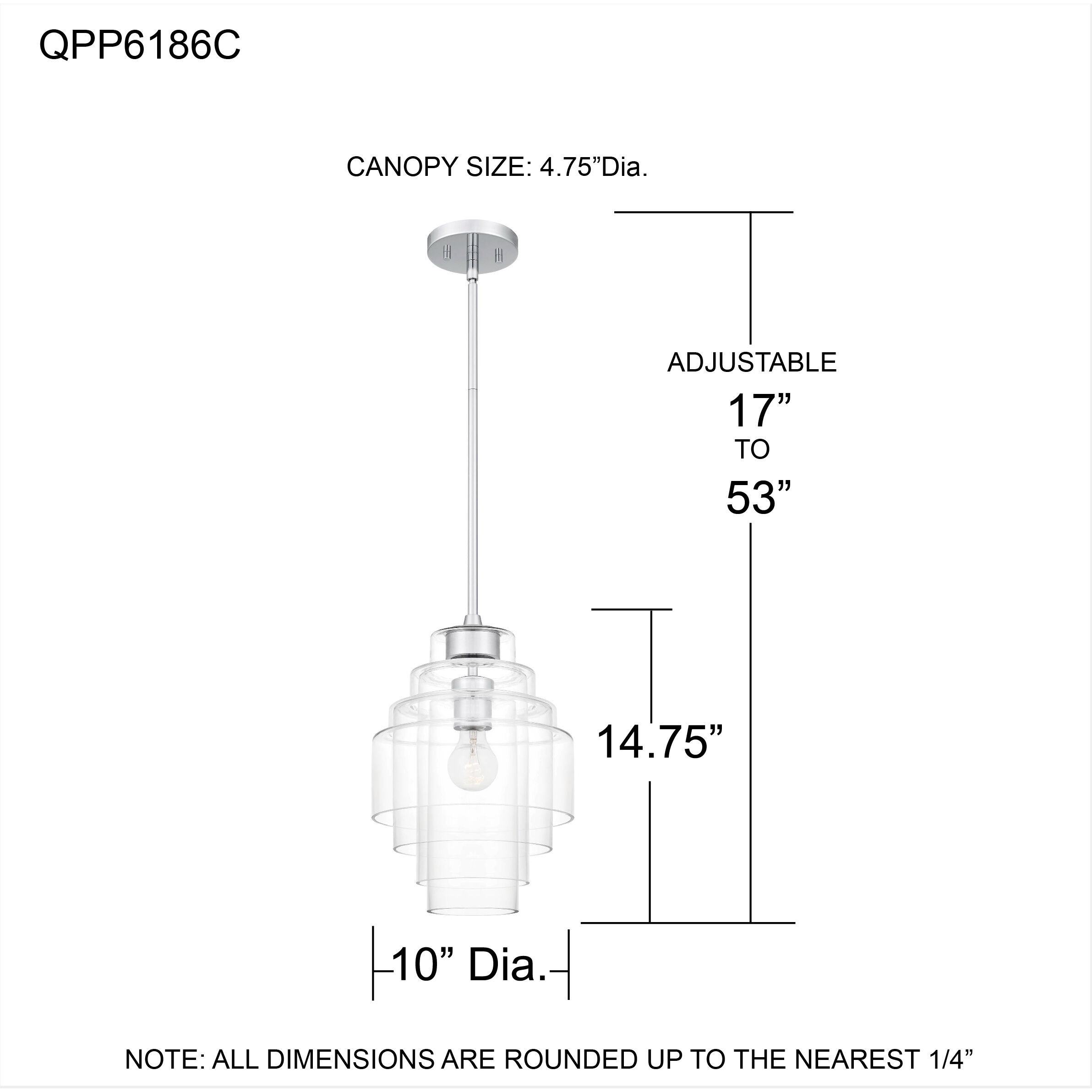 Driscoll 1 Light 10 inch Polished Chrome Mini Pendant Ceiling Light