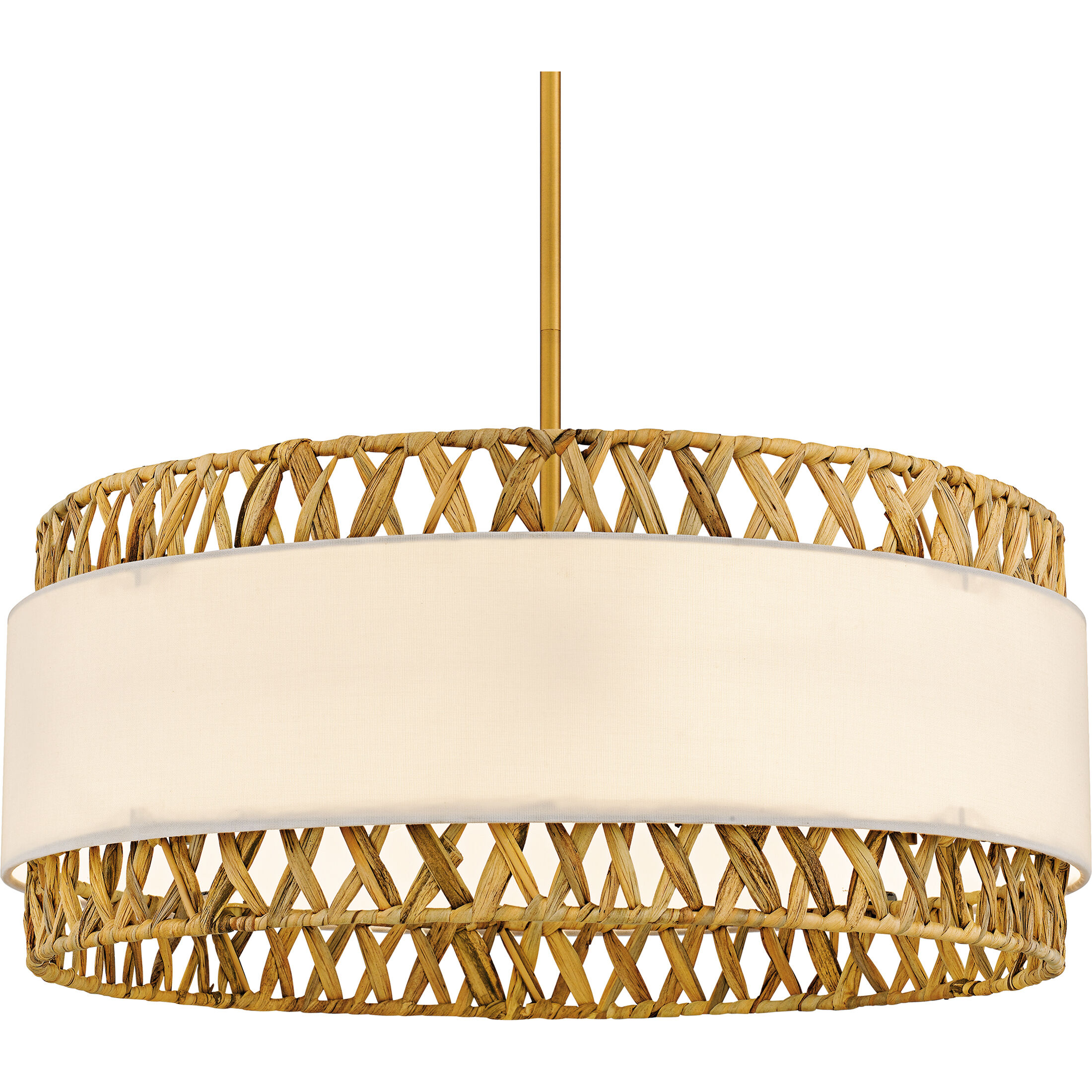Kate 5 Light 24 inch Brushed Gold Pendant Ceiling Light, Large