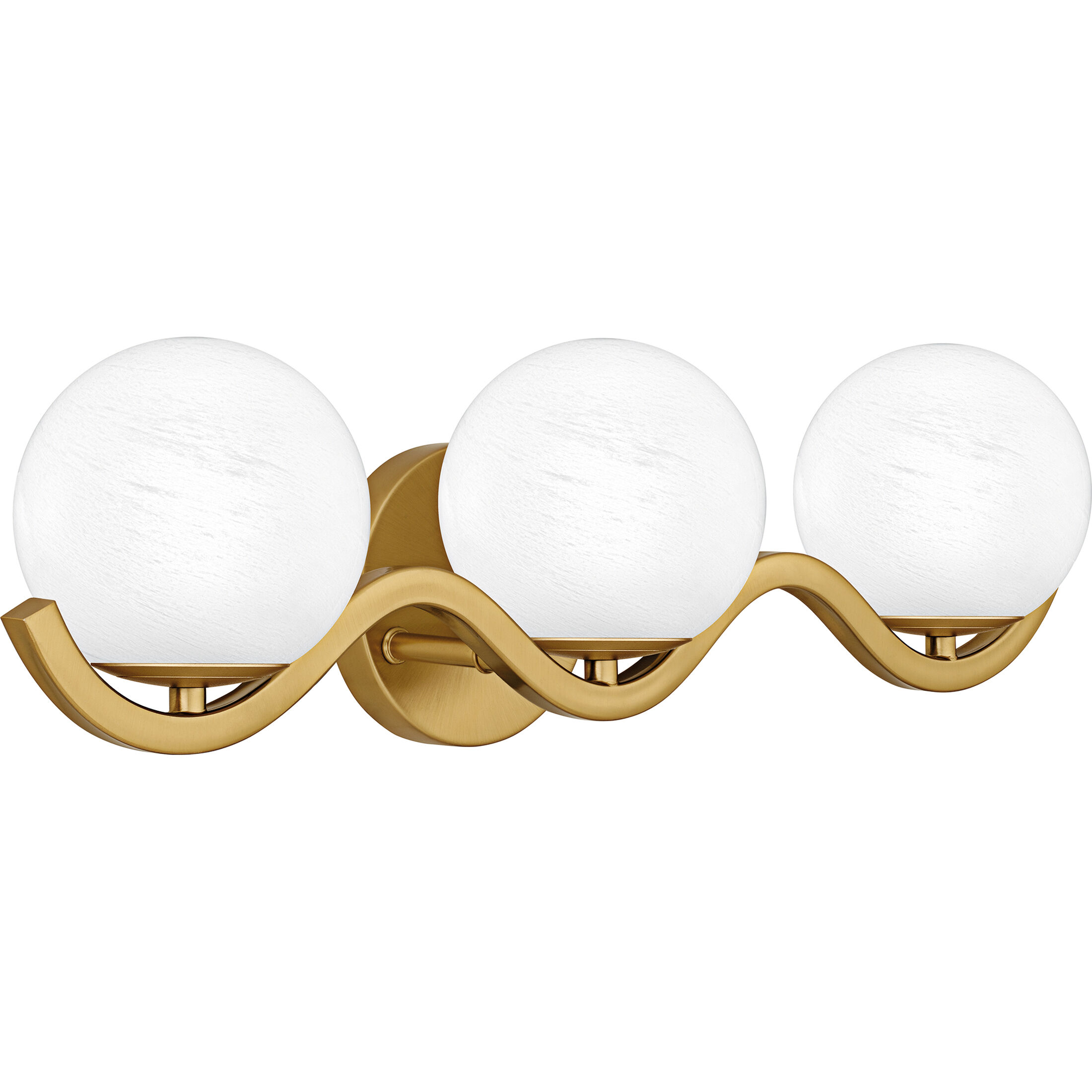 Spherical 3 Light 22.5 inch Aged Brass Bath Light Wall Light, Large