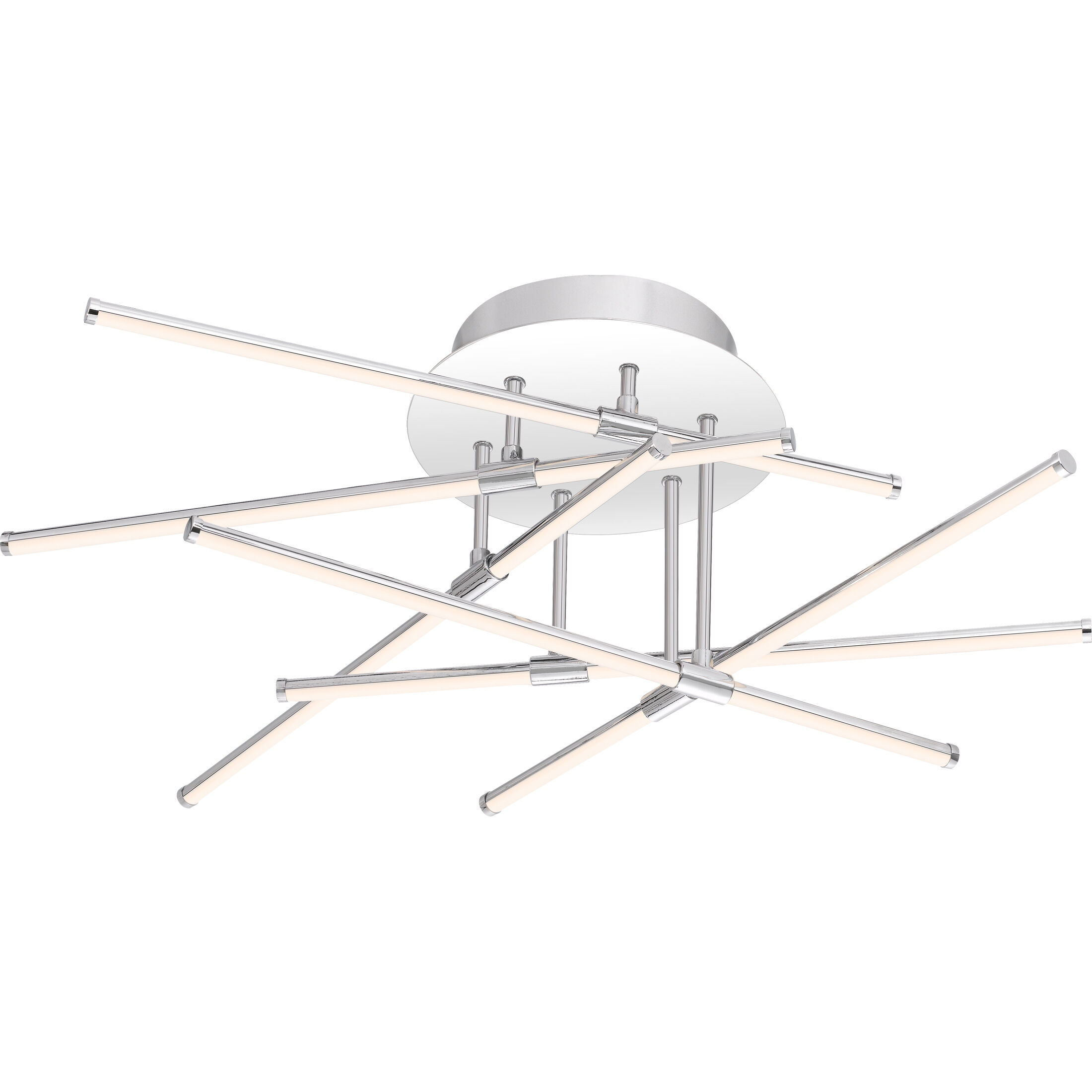 Lightshow LED 22 inch Polished Chrome Semi-Flush Mount Ceiling Light