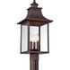 Chancellor 3 Light 22 inch Copper Bronze Post Lantern