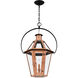 Burdett 3 Light 18 inch Aged Copper Outdoor Hanging Lantern